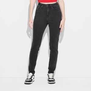 Black Wash High Rise Skinny Jeans